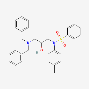 molecular formula C30H32N2O3S B5133698 DIBENZYL({2-HYDROXY-3-[N-(4-METHYLPHENYL)BENZENESULFONAMIDO]PROPYL})AMINE 