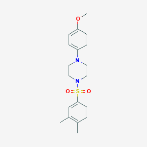 molecular formula C19H24N2O3S B513387 1-(3,4-Dimethylphenyl)sulfonyl-4-(4-methoxyphenyl)piperazine CAS No. 745060-34-8
