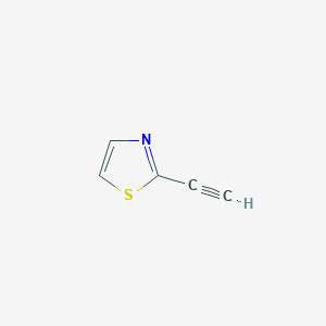 molecular formula C5H3NS B051339 2-乙炔基噻唑 CAS No. 111600-85-2