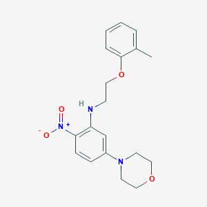 molecular formula C19H23N3O4 B5133935 N-[2-(2-methylphenoxy)ethyl]-5-(morpholin-4-yl)-2-nitroaniline 