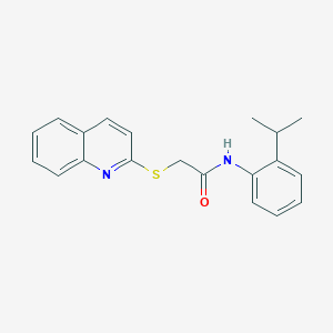 molecular formula C20H20N2OS B5133980 N-(2-propan-2-ylphenyl)-2-quinolin-2-ylsulfanylacetamide 