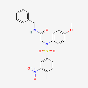 molecular formula C23H23N3O6S B5134103 N-BENZYL-2-[N-(4-METHOXYPHENYL)4-METHYL-3-NITROBENZENESULFONAMIDO]ACETAMIDE CAS No. 5712-41-4