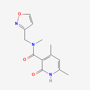molecular formula C13H15N3O3 B5134124 N,4,6-trimethyl-N-(1,2-oxazol-3-ylmethyl)-2-oxo-1H-pyridine-3-carboxamide 