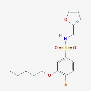 [(4-Bromo-3-pentyloxyphenyl)sulfonyl](2-furylmethyl)amine