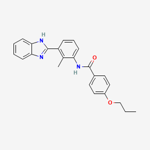molecular formula C24H23N3O2 B5134283 N-[3-(1H-1,3-Benzodiazol-2-YL)-2-methylphenyl]-4-propoxybenzamide 