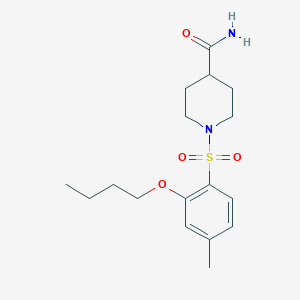 1-(2-Butoxy-4-methylbenzenesulfonyl)piperidine-4-carboxamide
