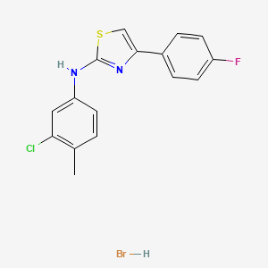 molecular formula C16H13BrClFN2S B5134375 N-(3-chloro-4-methylphenyl)-4-(4-fluorophenyl)-1,3-thiazol-2-amine;hydrobromide 