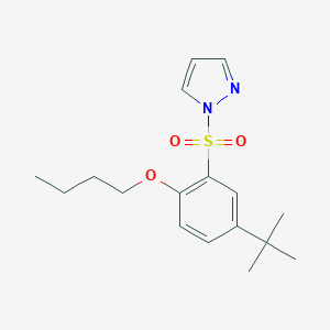 butyl 4-tert-butyl-2-(1H-pyrazol-1-ylsulfonyl)phenyl ether