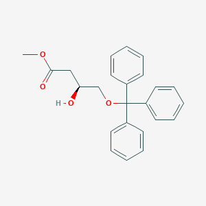 molecular formula C24H24O4 B051344 (S)-Methyl 3-hydroxy-4-(trityloxy)butanoate CAS No. 113240-53-2