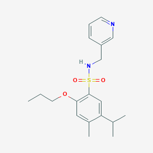5-isopropyl-4-methyl-2-propoxy-N-(3-pyridinylmethyl)benzenesulfonamide