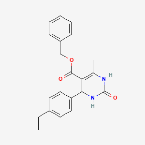 molecular formula C21H22N2O3 B5134456 Benzyl 4-(4-ethylphenyl)-6-methyl-2-oxo-1,2,3,4-tetrahydropyrimidine-5-carboxylate 