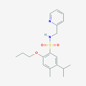 5-isopropyl-4-methyl-2-propoxy-N-(2-pyridinylmethyl)benzenesulfonamide