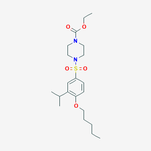 Ethyl 4-{[3-(methylethyl)-4-pentyloxyphenyl]sulfonyl}piperazinecarboxylate