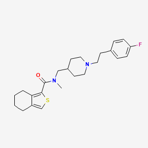 molecular formula C24H31FN2OS B5134637 N-[[1-[2-(4-fluorophenyl)ethyl]piperidin-4-yl]methyl]-N-methyl-4,5,6,7-tetrahydro-2-benzothiophene-1-carboxamide 