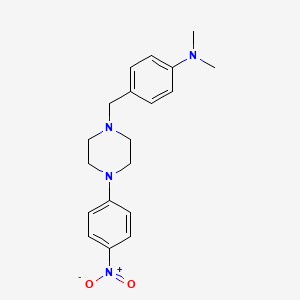 molecular formula C19H24N4O2 B5134643 N,N-dimethyl-4-[[4-(4-nitrophenyl)piperazin-1-yl]methyl]aniline 
