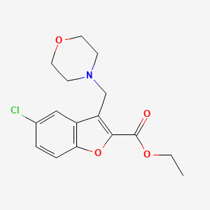 molecular formula C16H18ClNO4 B5134741 Ethyl 5-chloro-3-(morpholin-4-ylmethyl)-1-benzofuran-2-carboxylate 