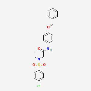 molecular formula C23H23ClN2O4S B5134752 N-[4-(benzyloxy)phenyl]-N~2~-[(4-chlorophenyl)sulfonyl]-N~2~-ethylglycinamide 