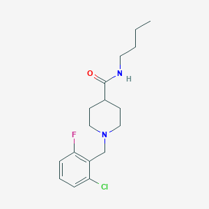 molecular formula C17H24ClFN2O B5134889 N-butyl-1-(2-chloro-6-fluorobenzyl)piperidine-4-carboxamide 