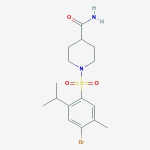 1-[(4-Bromo-2-isopropyl-5-methylphenyl)sulfonyl]-4-piperidinecarboxamide