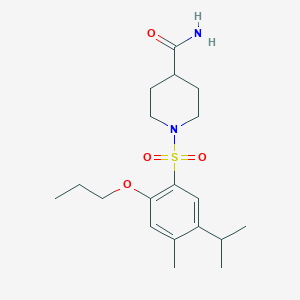 1-[(5-Isopropyl-4-methyl-2-propoxyphenyl)sulfonyl]-4-piperidinecarboxamide
