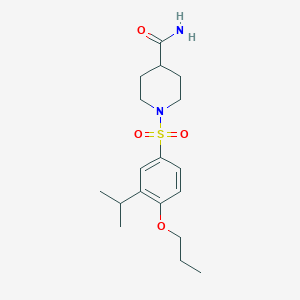 1-[(3-Isopropyl-4-propoxyphenyl)sulfonyl]-4-piperidinecarboxamide