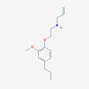 molecular formula C15H23NO2 B5134970 N-[2-(2-methoxy-4-propylphenoxy)ethyl]prop-2-en-1-amine 