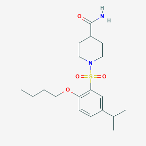 1-[(2-Butoxy-5-isopropylphenyl)sulfonyl]-4-piperidinecarboxamide