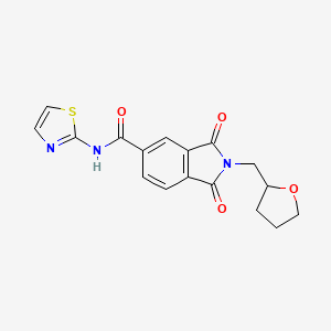 molecular formula C17H15N3O4S B5135046 1,3-dioxo-2-(oxolan-2-ylmethyl)-N-(1,3-thiazol-2-yl)isoindole-5-carboxamide CAS No. 5772-22-5