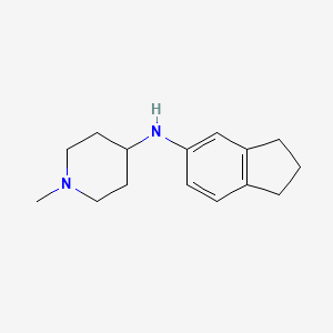 molecular formula C15H22N2 B5135055 N-(2,3-dihydro-1H-inden-5-yl)-1-methylpiperidin-4-amine 