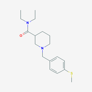 molecular formula C18H28N2OS B5135127 N,N-diethyl-1-[(4-methylsulfanylphenyl)methyl]piperidine-3-carboxamide 