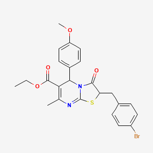 B5135143 ethyl 2-(4-bromobenzyl)-5-(4-methoxyphenyl)-7-methyl-3-oxo-2,3-dihydro-5H-[1,3]thiazolo[3,2-a]pyrimidine-6-carboxylate CAS No. 5850-97-5