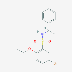 molecular formula C16H18BrNO3S B513518 [(5-Bromo-2-ethoxyphenyl)sulfonyl](phenylethyl)amine CAS No. 898641-96-8