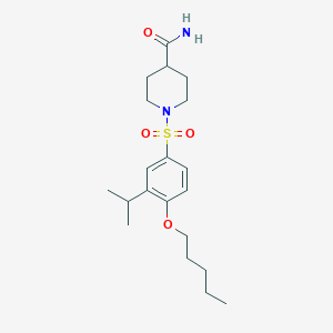 1-{[3-(Methylethyl)-4-pentyloxyphenyl]sulfonyl}piperidine-4-carboxamide