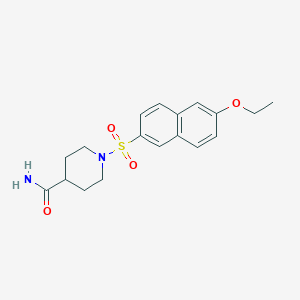 1-[(6-Ethoxynaphthalen-2-yl)sulfonyl]piperidine-4-carboxamide