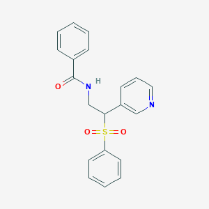 molecular formula C20H18N2O3S B5135335 N-[2-(benzenesulfonyl)-2-pyridin-3-ylethyl]benzamide 