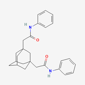 molecular formula C26H30N2O2 B5135379 N-Phenyl-2-{3-[(phenylcarbamoyl)methyl]adamantan-1-YL}acetamide 
