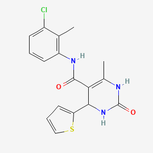 molecular formula C17H16ClN3O2S B5135419 N-(3-chloro-2-methylphenyl)-6-methyl-2-oxo-4-thiophen-2-yl-3,4-dihydro-1H-pyrimidine-5-carboxamide 
