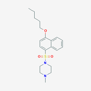 1-Methyl-4-{[4-(pentyloxy)naphthalen-1-yl]sulfonyl}piperazine