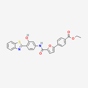 molecular formula C27H20N2O5S B5135502 Ethyl 4-[5-[[4-(1,3-benzothiazol-2-yl)-3-hydroxyphenyl]carbamoyl]furan-2-yl]benzoate 
