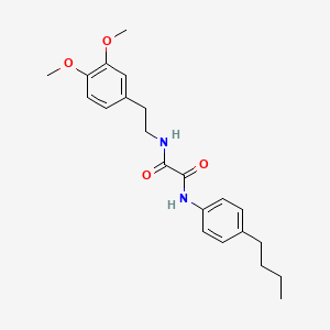 molecular formula C22H28N2O4 B5135524 N'-(4-butylphenyl)-N-[2-(3,4-dimethoxyphenyl)ethyl]oxamide 