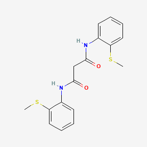 molecular formula C17H18N2O2S2 B5135546 N,N'-bis(2-methylsulfanylphenyl)propanediamide 
