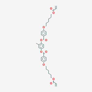 molecular formula C39H44O10 B051356 2-甲基-1,4-苯撑基双(4-((6-(丙烯酰氧基)己基)氧基)苯甲酸酯) CAS No. 125248-71-7