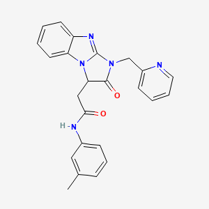 molecular formula C24H21N5O2 B5135605 N-(3-methylphenyl)-2-[2-oxo-1-(pyridin-2-ylmethyl)-2,3-dihydro-1H-imidazo[1,2-a]benzimidazol-3-yl]acetamide 