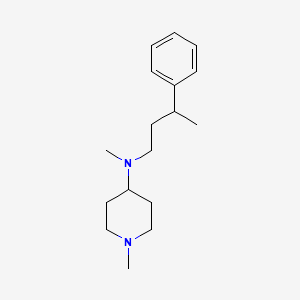 molecular formula C17H28N2 B5135652 N,1-dimethyl-N-(3-phenylbutyl)piperidin-4-amine 