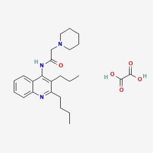 molecular formula C25H35N3O5 B5135829 N-(2-butyl-3-propylquinolin-4-yl)-2-piperidin-1-ylacetamide;oxalic acid 