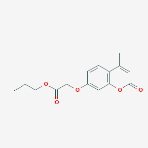 molecular formula C15H16O5 B5136162 propyl 2-[(4-methyl-2-oxo-2H-chromen-7-yl)oxy]acetate 