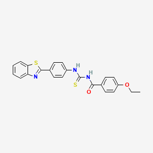 molecular formula C23H19N3O2S2 B5136291 N-[[4-(1,3-benzothiazol-2-yl)phenyl]carbamothioyl]-4-ethoxybenzamide 