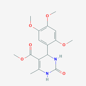 molecular formula C16H20N2O6 B5136326 methyl 6-methyl-2-oxo-4-(2,4,5-trimethoxyphenyl)-3,4-dihydro-1H-pyrimidine-5-carboxylate 