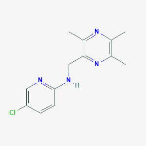 molecular formula C13H15ClN4 B5136385 5-chloro-N-[(3,5,6-trimethylpyrazin-2-yl)methyl]pyridin-2-amine 