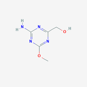 molecular formula C5H8N4O2 B051364 (4-Amino-6-methoxy-1,3,5-triazin-2-yl)methanol CAS No. 121212-37-1